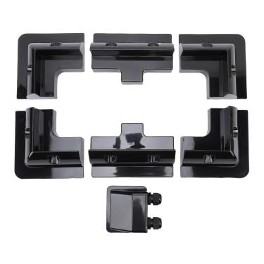 Imagem de Akozon Kit de Suporte de Canto ABS para Montagem do Painel Solar, Instalação Fácil Em Trailer, Barcos, Veículos de Acampamento, Teto de Motorhome - Inclui Caixa de Junção