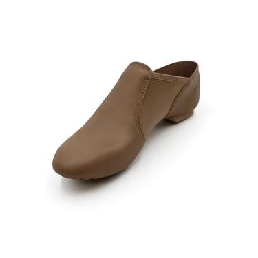 Imagem de Capezio Tênis feminino E Series Ej2c Jazz sem cadarço, Caramel, 13.5 Wide Little Kid