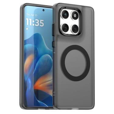 Imagem de Pzwoxukhov Capa compatível com Motorola Edge 60 Fusion, compatível com Magsafe, capa magnética à prova de choque, compatível com Motorola Edge 60 Fusion capa preta