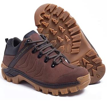 Imagem de Tênis Masculino Trilha Hunter Couro Legítimo Cano Curto (Vermelho, BR, Adulto, Numérico, 40)