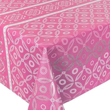 Imagem de Toalha de Mesa Cozinha de Plástico PVC Térmico Para 4 6 e 8 Lugares Várias Estampas Impermeável(CLARICE COLOR,8 Lugares)