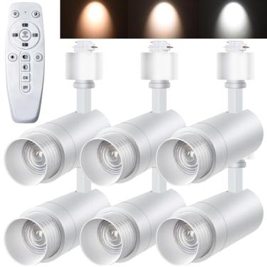 Imagem de Cabeças de iluminação de pista 12W com zoom de LED para pista, luz de trilho ajustável 2700-6500k H tipo H regulável CRI90+ 15°-60° holofote de teto para exibição de arte de parede de tarefa de