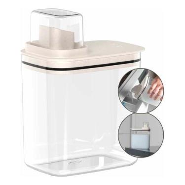 Imagem de Organizador Dispenser 1,5l Para Amaciante Lavanderia Bege - Ou