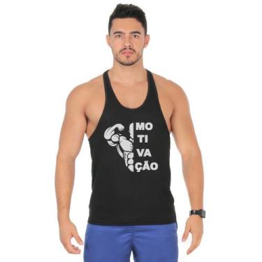 Imagem de Camiseta Regata Cavada Masculino Academia Treino Motivação - DUMINEIRO