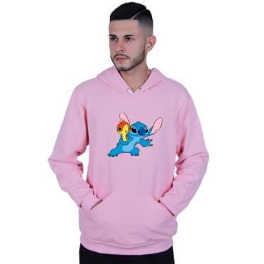Imagem de Moletom Unissex Canguru Lilo Stitch Arma - Lafre, Rosa claro, GG