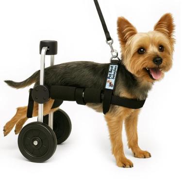 Imagem de Cadeira De 2 Rodas Cachorro Tam. PP Regulável Pata Traseira Paraplegia