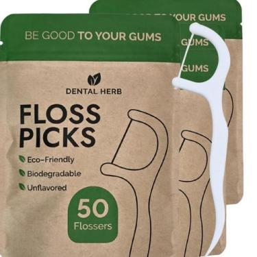 Imagem de Dental Floss Picks Dental Herb Company Biodegradável 200 quilates