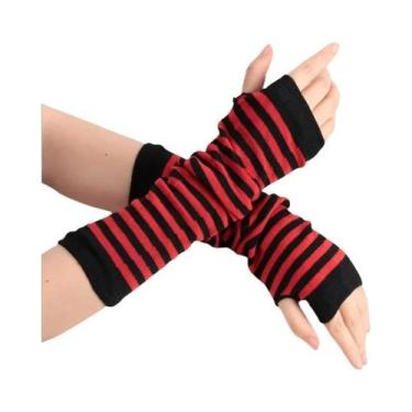 Imagem de Luvas Unissex Sem Dedos Para Cosplay De Anime, Estilo Ninja Escuro, Pr