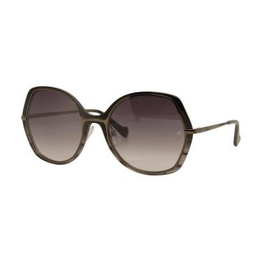 Imagem de Óculos Solar Ana Hickmann Mari 5 A21 Brilho Lente Cinza Degradê-Feminino