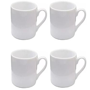 Imagem de Xícaras Café Porcelana 60ml Branco - Jogo 4 unid.