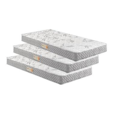 Imagem de Kit 3 Colchões Solteiro Ecoflex D23 Ecoline 2 88x188x14 e 1 78x188x14