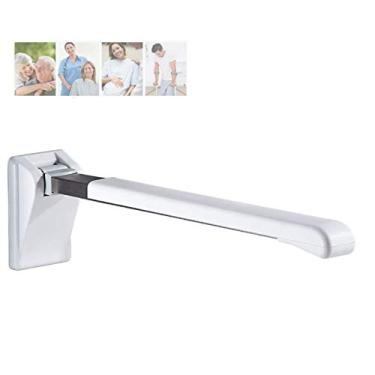 Imagem de Barra de apoio de banheiro para idosos, barra de apoio de vaso sanitário dobrável, trilho de auxílio montado na parede, barra de suporte de segurança para chuveiro, aderência de mão antiderrapante
