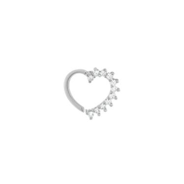 Imagem de Piercing Daith Aço cirúrgico  Coração Cravejado Lado Esquerdo - Corban