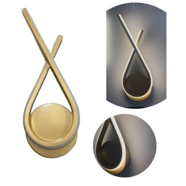 Imagem de Arandela Parede Dourado Para Cabeceira de Cama Led 15W 3000K Bivolt AL