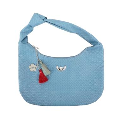 Imagem de Bioworld Bolsa de mão Disney Stitch Face Metal Badge azul 40,6 cm