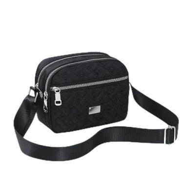 Imagem de Bolsa feminina quadrada versátil de ombro único Mommy Messenger Casual Outing Mobile Phone Bag, Preto, 7.8*5.9*1.9 inches
