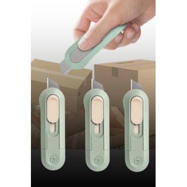 Imagem de Pacote com 3 cortadores de envelope para abridor de cartas - Cortador de envelopes, ferramenta de abridor de correio, abridor de pacotes, material de escritório fofo para mesa (verde)