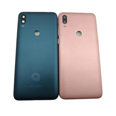 Imagem de SHOWGOOD Capa traseira para Alcatel 1V 2020 5007U 5007G Capa traseira de substituição para Alcatel 1V 2020 capa traseira de bateria de telefone (verde)