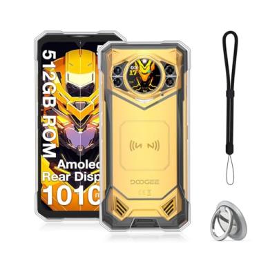 Imagem de Capa para DOOGEE S200 X (2025) /S200/S200 Plus, NOUKAJU Capa protetora para celular, função de suporte, suporte ajustável, capa protetora para DOOGEE S200 X 2025 (transparente)