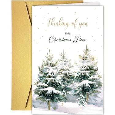 Imagem de Supoeguk Cartão de simpatia de Natal, cartões de simpatia de férias, cartão de luto de Natal, pensando em você neste tempo de Natal