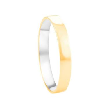 Imagem de Aliança Masculina 3MM em Aço e Ouro 10K - AU14593 - BRUNA TESSARO JOIA