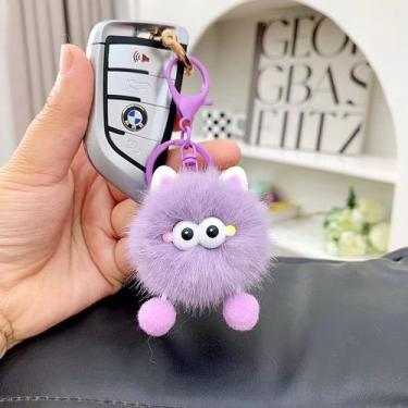 Imagem de KIT 2 Flanela Dos Desenhos Animados Bola De Carvão Chaveiro Para Mulhe