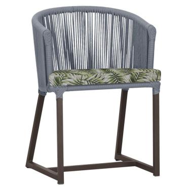 Imagem de Cadeira De Jantar Noronha Alumínio Marrom E5 Trama Original Prata