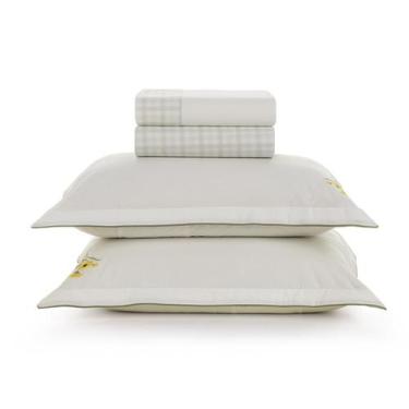 Imagem de Jogo Lençol Queen Karsten 200 Fios 100 Algodão Percal 4 peças Dobra Fe