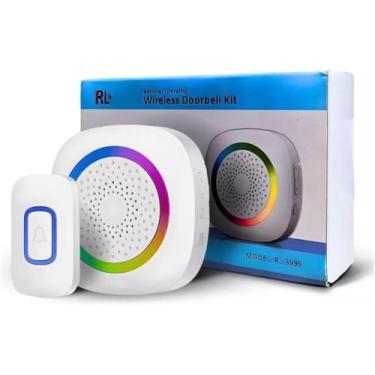 Imagem de Campainha Residencial Sem Fio Wireless Longo Alcance (Branco)