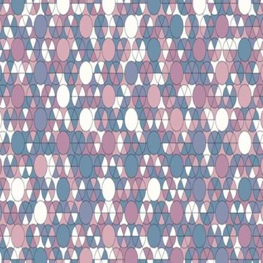 Imagem de Quadro Decorativo Abstrato Colorido com Círculos Geométricos para Sala e Escritório 30x30cm