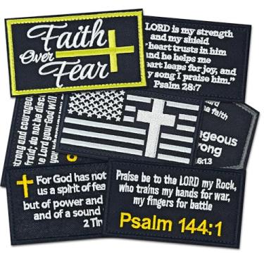 Imagem de Crocode tears Patch tático de cruz cristã para homens - Remendos de gancho e laço de moral militar para chapéus, mochilas, coletes, jaquetas