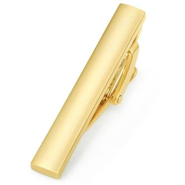 Imagem de HONEY BEAR Barra de prendedor de gravata skinny masculina de 4 cm para presente de casamento de gravata estreita de 4 cm, prata/preto/ouro/azul/vermelho, 4cm