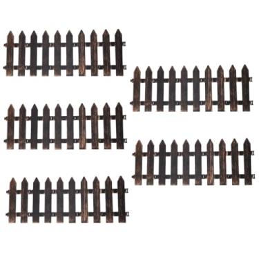 Imagem de Cercas decorativas de plástico para uso em jardim e paisagem, cercas externas em miniatura, pontas pontiagudas de cobre, para decorações de supermercado de hotel, shopping de Natal, conjunto de 5