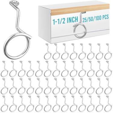 Imagem de Blulu 100 anéis de freio para fio de baixa tensão e anéis de freio de montagem de parafuso para montagem de cabos Cat 6 ou Cat 7 em concreto de madeira e superfície de tijolo (3,5 cm)