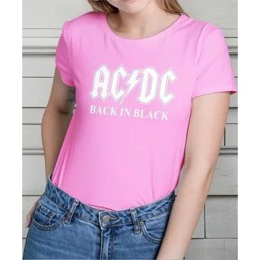 Imagem de Camiseta Camisa de Algodão Adulto Masculina Feminina  Banda de Rock AC