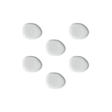 Imagem de Conjunto de Pratos Oval Porto Brasil Orgânico New White 31cm - 6 Peças