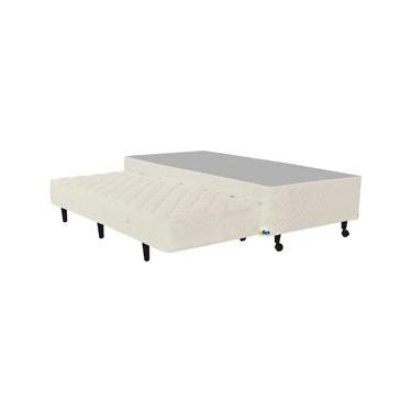 Imagem de Base Box para Colchão Solteiro Itaflex Lyon com Cama Auxiliar 42x88x188 cm - Bege Bege Claro