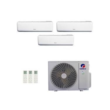 Imagem de Ar-Condicionado Multi Split Inverter Gree 30.000 (2x Evap HW 9.000 + 1x Evap HW 18.000) Quente/Frio 220V