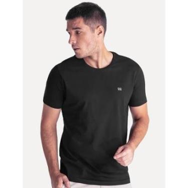 Imagem de Camiseta King & Joe Masculina Slim Basic Light Small Logo Preta-Masculino
