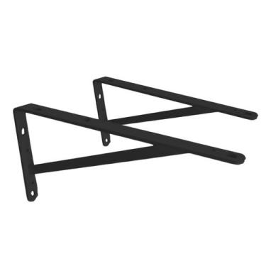 Imagem de Suporte Mão francesa Pesada 50cm até 50kg C/2 Preta - Brasf - Brasform