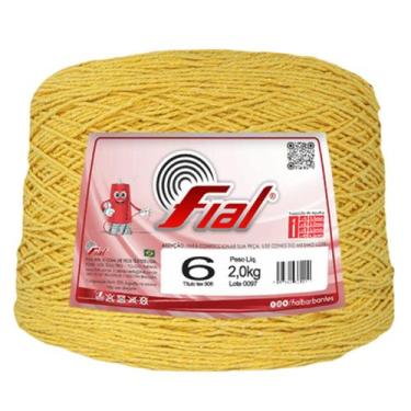 Imagem de Barbante Fial nº6 2 kg, 14 Amarelo Ouro