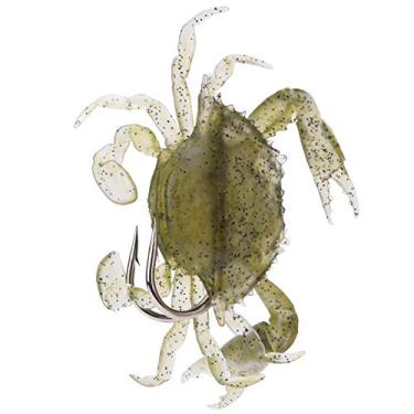 Imagem de KIMISS 2 Peças de Iscas de Pesca Macias de Silicone Isca Artificial Caranguejo Com Ganchos para Pesca Eficaz - Cores Vivas e Formato Realista para Atrair Peixes (1#)