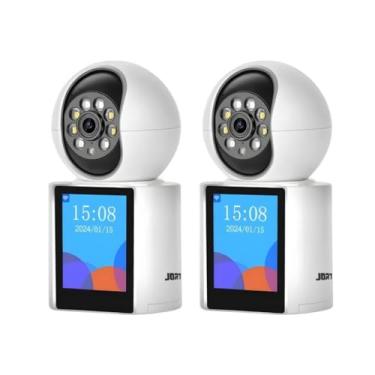 Imagem de Kit com 02 Câmeras ANJ.GG Câmera de Segurança Wi-Fi, Uso Interno/Externo, Estilo Domo, 1080p/720p, Detecção de Movimento, Monitoramento Bebê/Pet/Idosos, L7*2, Sem Fio/Com Fio, Áudio 2 Vias, AC/DC