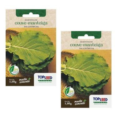 Imagem de 2x Sementes Couve Manteiga Da Geórgia Alta Germinação Topseed