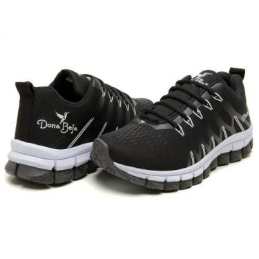 Imagem de Tênis feminino esportivo caminhada Preto academia/treino - Strongshop,