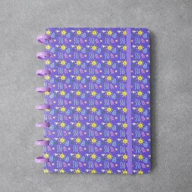 Imagem de Caderno Disco Pequeno Com Elástico Teens SkyPaper -, Roxo