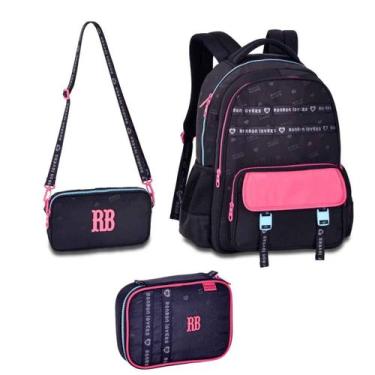 Imagem de Kit Rebecca Bonbon Mochila Costas Bolsa Removivel e Estojo Box Soft Cl