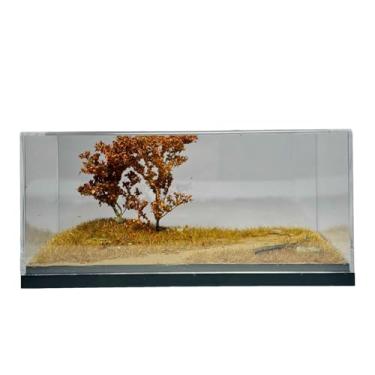 Imagem de Luwecf Vitrine Transparente para Miniaturas de Carros em Escala 1/64, com Cena de Outono Profundo Na