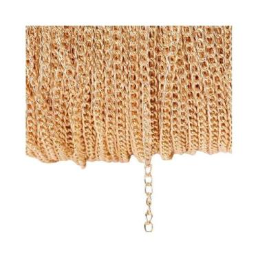 Imagem de Corrente Fina De Metal De 2 Metros 2.5 3.5 4.5mm Extensão DIY Para Col