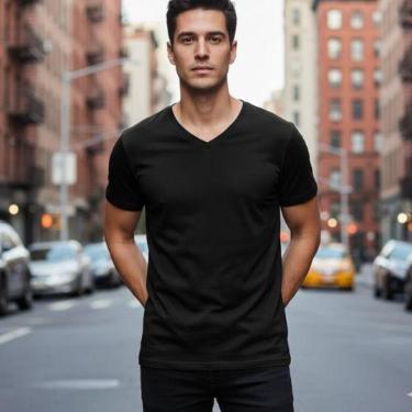 Imagem de Camiseta Masculina Gola V em Viscose Hope-Masculino